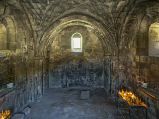 Obraz premium Noravankh, Kloster, schlucht des Amaghu, rote Fassade, roter Fels, Provinz Vajots`s Dzor, Armenie, Asien