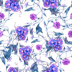 Background curly flower. Seamless pattern. 