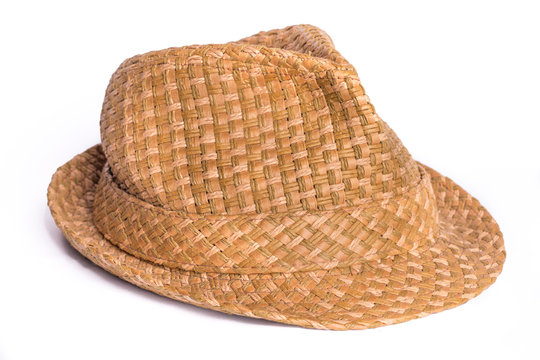 brown paper straw hat for the summer