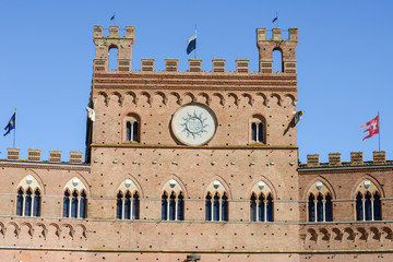 Detail of the town hall at Siena