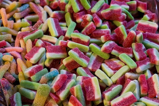 multicolored sweetenes coated with sugar