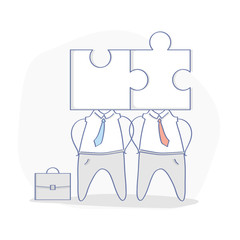 Teamwork, Partnership, Team illustration concept