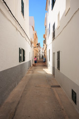 Fototapeta na wymiar vicolo a Ciutadella de Menorca - isole Baleari, Spagna