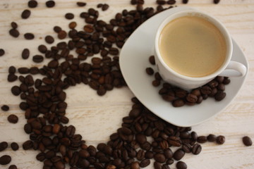 Kaffee mit Liebe zubereitet