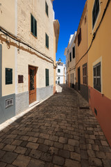 Fototapeta na wymiar vicolo a Ciutadella de Menorca - isole Baleari, Spagna