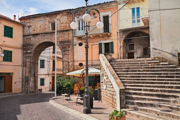 Atessa, Chieti, Abruzzo, Italy: the old city gate Porta di San Nicola