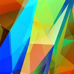 Vector abstract geometric multicolored triangular background