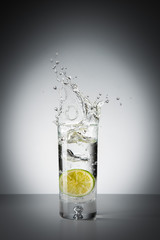 Lime in a glass