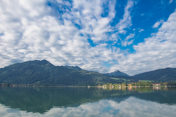 Tegernsee lake and Alp mountains