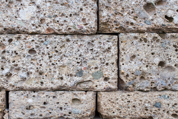 Texture of expanded block, background for advertising of building materials, concrete block