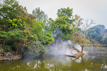The landscape of Tu Duc king's tomb in Hue Vietnam