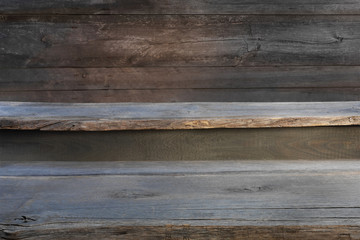 Holzstufen - rustikaler Leer-Hintergrund