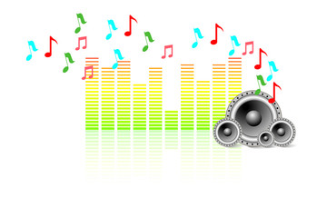 Obraz premium Music Wallpaper with Speaker