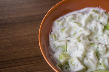 Cucumber salad with yogurt