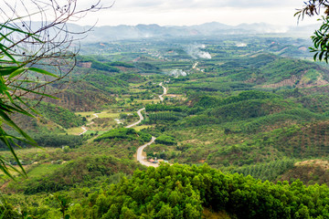 Beautyful landscapes of mountain in Lam Dong Vietnam