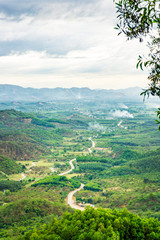 Beautyful landscapes of the mountain in Lam Dong Vietnam