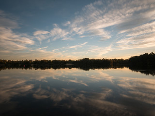 Lake Sunset Reflection