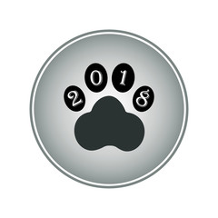 Dog paw sign icon