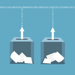 blockchain online voting concept