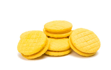 Yellow double fruit biscuits