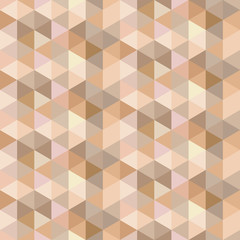 Seamless geometric abstract background. Gold, brown, gray triangles. Texture. Vector pattern.