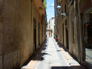 old narrow street in tarragona