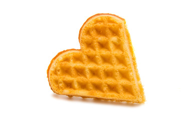 Waffle hearts isolated