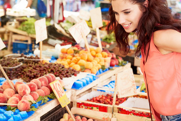 Woman at the food bazaar.