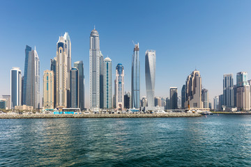Obraz na płótnie Canvas Skyscrapers In Dubai Marina