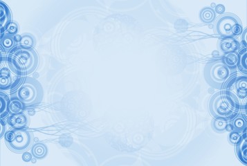 Fototapeta na wymiar Blue Circles Abstract Background