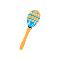 Isolated maraca on a white background, Vector illustration