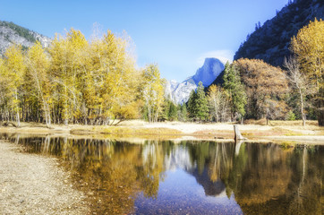 Golden autumn in Yosemite National Park