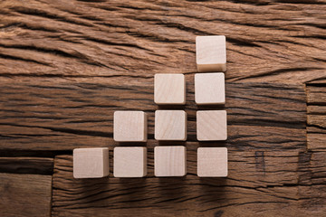 Increasing Bar Graph Blocks On Wood