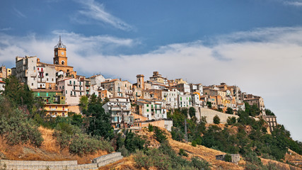 Fototapeta na wymiar Atessa, Chieti, Abruzzo, Italy: the old town on the hill