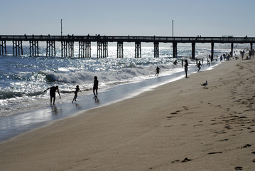 beach scene, southern california