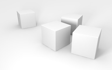 3d render of white object on a background