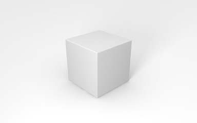 3d render of white object on a background