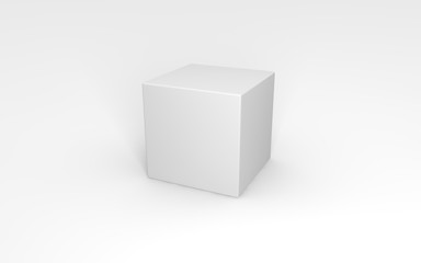 3d render of white object on a background