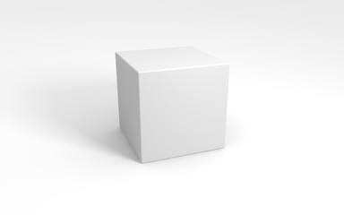 3d render of white object on a background