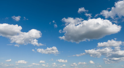 High quality photo of beautiful clouds flying against blue sky