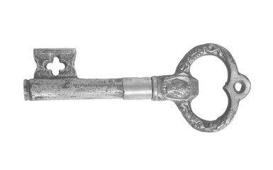 Vintage Key isolated on white background