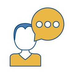 man with speech bubble icon
