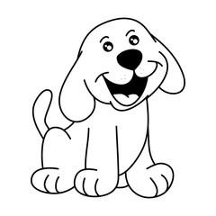 Puppy picture of baby on white background,vector illustration