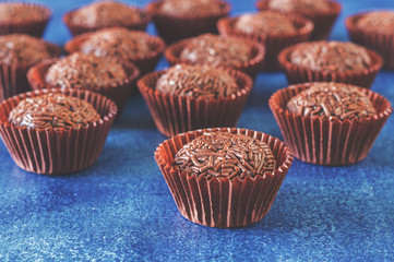 Brigadeiros. Brazilian chocolate truffles