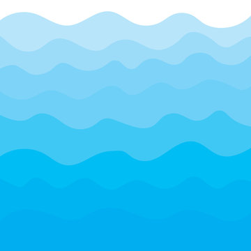 blue sea waves- vector background