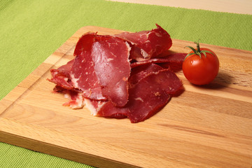 Basturma and tomato