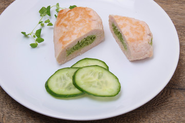 Chicken Kiev with spinach