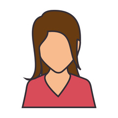 avatar woman icon over white background vector illustration