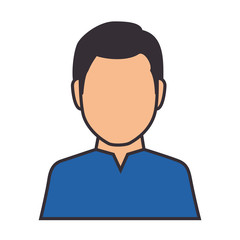 avatar businessman icon over white background vector illustration