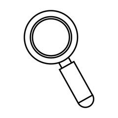 magnifying glass icon over white background vector illustration